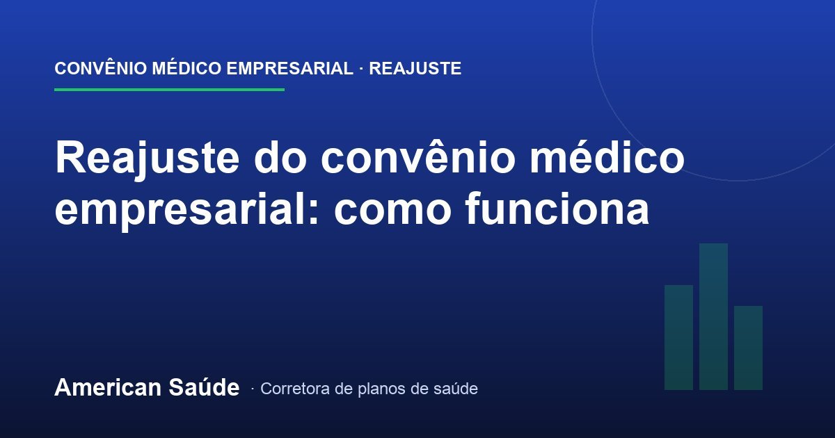 Reajuste do Convênio Médico Empresarial